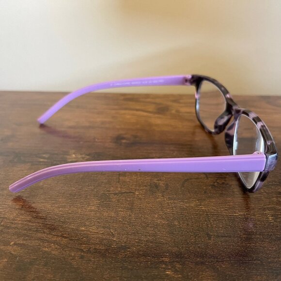 Foster Grant Purple Tortoise Shell Rectangular Eyeglass Frames Only 51-19-138 mm - Picture 5 of 8